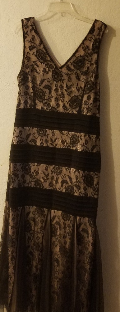 Candalite Boho Black lace maxi dress